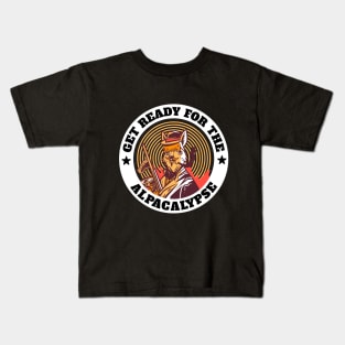 get Ready for the alpacalypse western gangsta style Kids T-Shirt